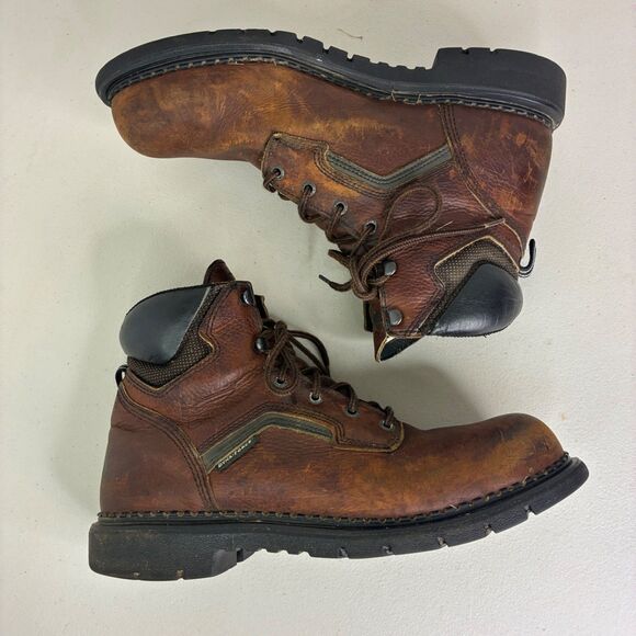 Red Wing Boots 12 D Brown Leather 926 DynaForce Waterproof Work Soft Toe - Picture 2 of 9